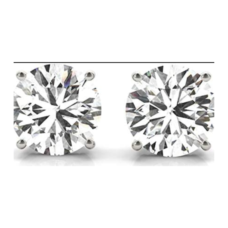 White Gold Screw Back Diamond Stud