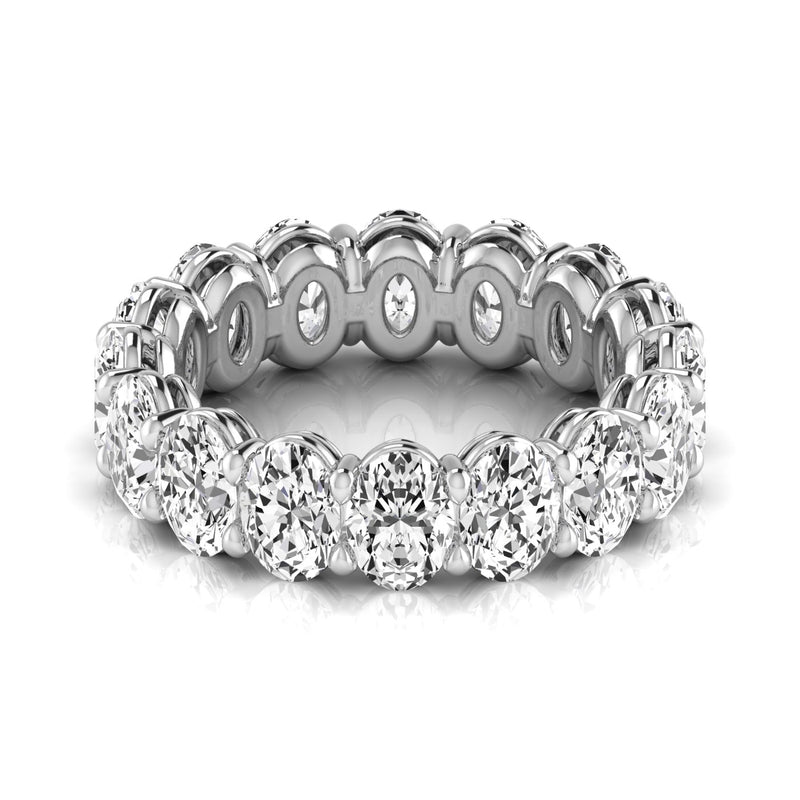 Jewelmore Oval Cut Lab Grown Diamond Eternity Band – Elegant & Timeless Design | 14K Gold, Stone Size-0.33 | E-F Color, VS-SI Clarity | 30 Day Free Return