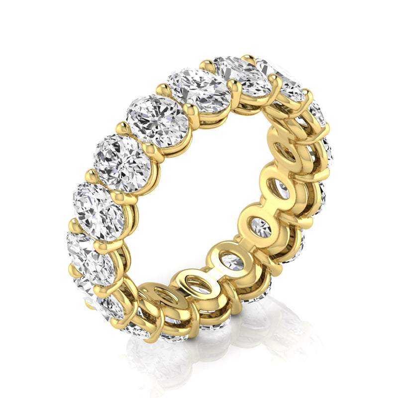 Jewelmore Oval Cut Lab Grown Diamond Eternity Band – Elegant & Timeless Design | 14K Gold, Stone Size-0.33 | E-F Color, VS-SI Clarity | 30 Day Free Return