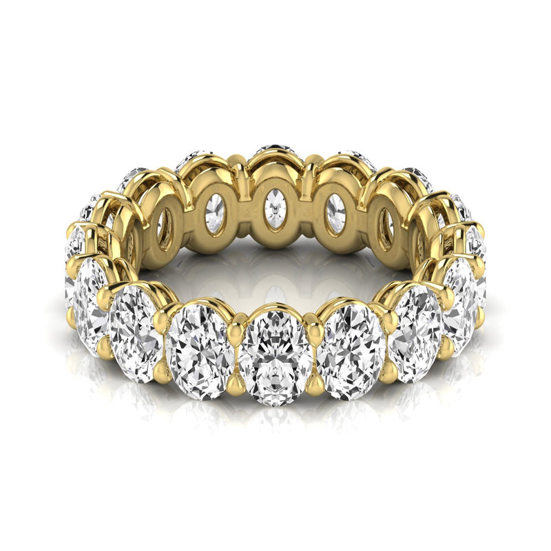 Jewelmore Oval Cut Lab Grown Diamond Eternity Band – Elegant & Timeless Design | 14K Gold, Stone Size-0.33 | E-F Color, VS-SI Clarity | 30 Day Free Return