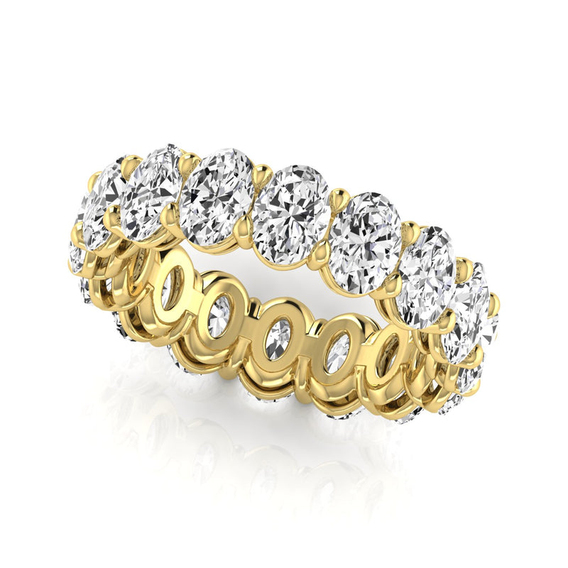 Jewelmore Oval Cut Lab Grown Diamond Eternity Band – Elegant & Timeless Design | 14K Gold, Stone Size-0.33 | E-F Color, VS-SI Clarity | 30 Day Free Return