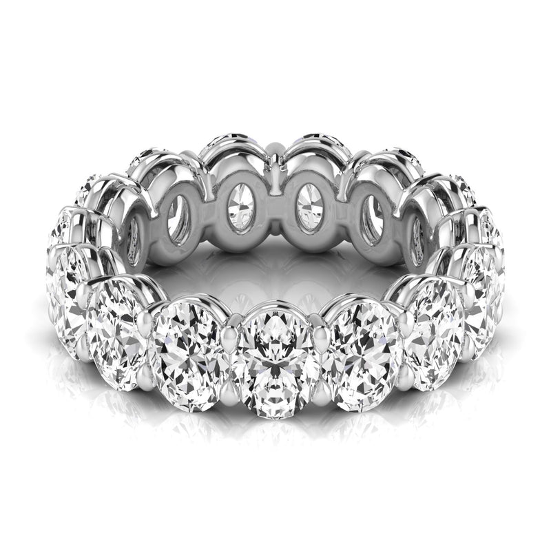 Jewelmore Oval Cut Lab Grown Diamond Eternity Band – Elegant & Timeless Design | 14K Gold, Stone Size-0.50 | E-F Color, VS-SI Clarity | 30 Day Free Return