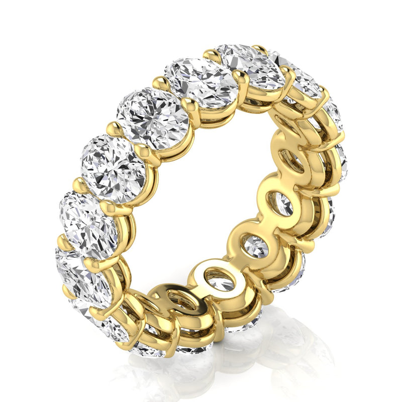 Jewelmore Oval Cut Lab Grown Diamond Eternity Band – Elegant & Timeless Design | 14K Gold, Stone Size-0.50 | E-F Color, VS-SI Clarity | 30 Day Free Return