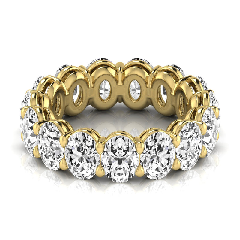 Jewelmore Oval Cut Lab Grown Diamond Eternity Band – Elegant & Timeless Design | 14K Gold, Stone Size-0.50 | E-F Color, VS-SI Clarity | 30 Day Free Return