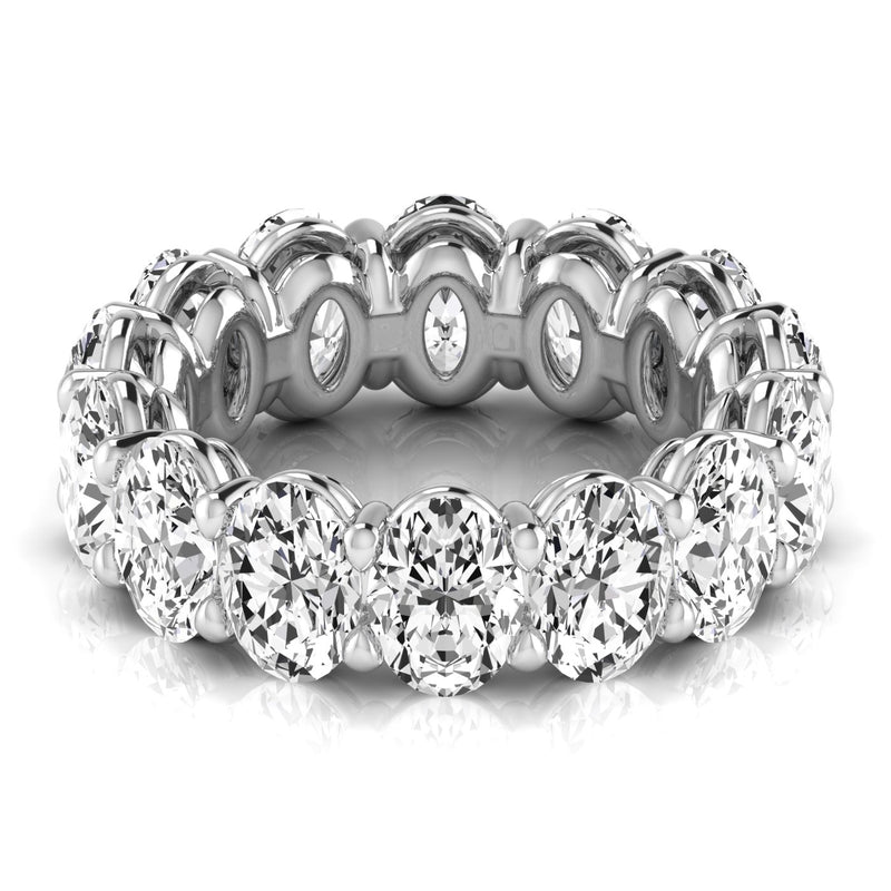 Jewelmore Oval Cut Lab Grown Diamond Eternity Band – Elegant & Timeless Design | 14K Gold, Stone Size-0.75 | E-F Color, VS-SI Clarity | 30 Day Free Return