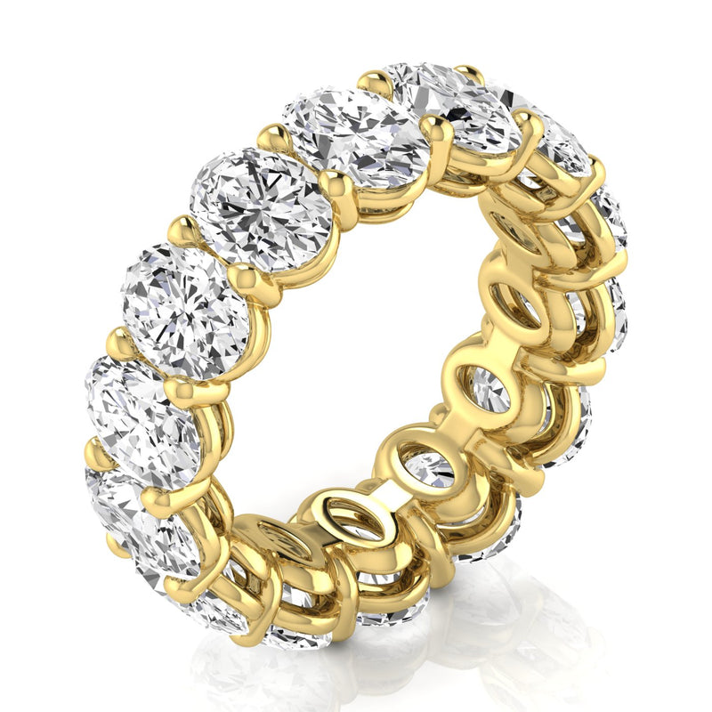 Jewelmore Oval Cut Lab Grown Diamond Eternity Band – Elegant & Timeless Design | 14K Gold, Stone Size-0.75 | E-F Color, VS-SI Clarity | 30 Day Free Return