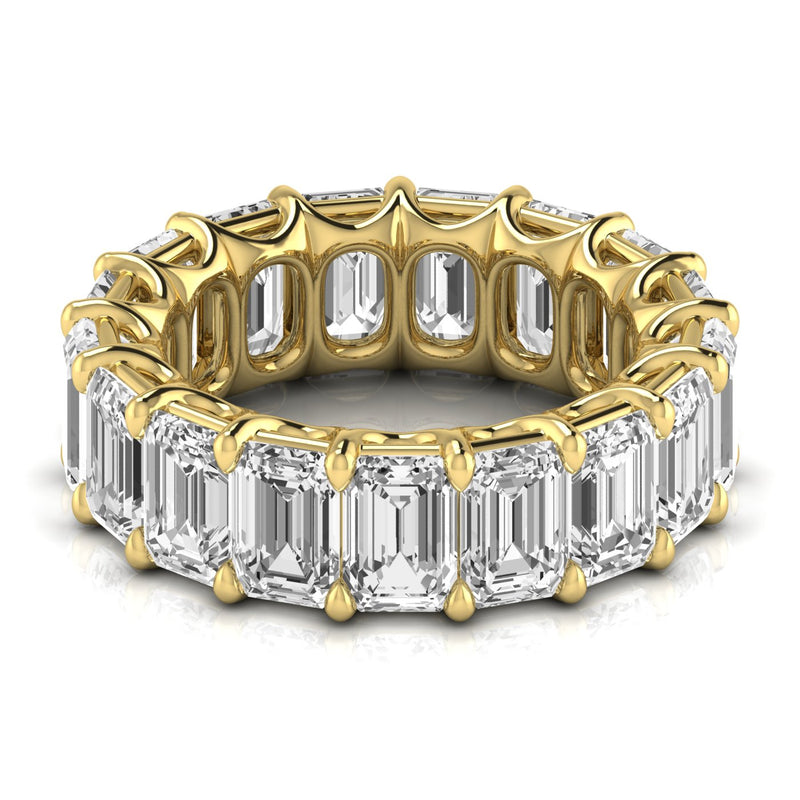 JewelMore 14K Gold Emerald Cut Lab Grown Diamond Eternity Band for Women | 14K Gold, Stone Size-0.75 | E-F Color, VS-SI Clarity | 30 Day Free Return