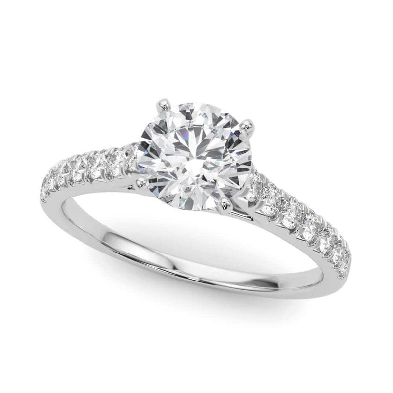 2 Carat Round Lab Grown Diamond Engagement Ring