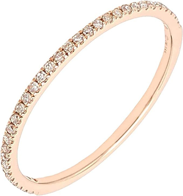 Rose Gold Round White Diamond