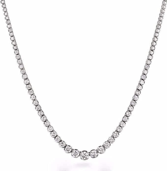 3ct.17 "Graduate Diamond Tennis Riviera Necklace