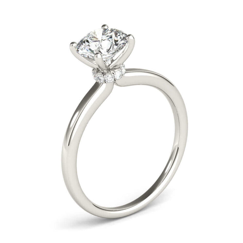Halo Solitaire Round Cut Diamond Engagement Ring