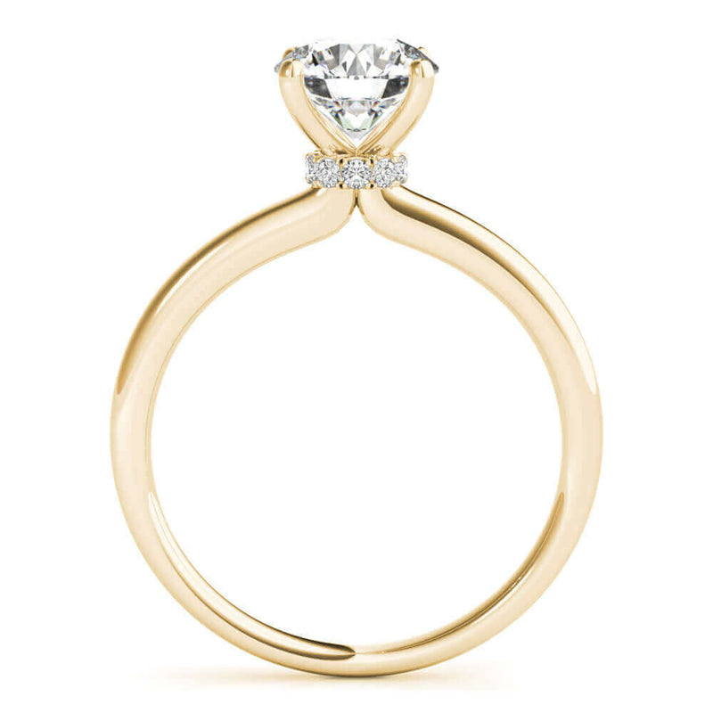 Halo Solitaire Round Cut Diamond Engagement Ring