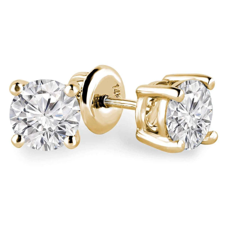 Diamond Solitaire Studs Earrings