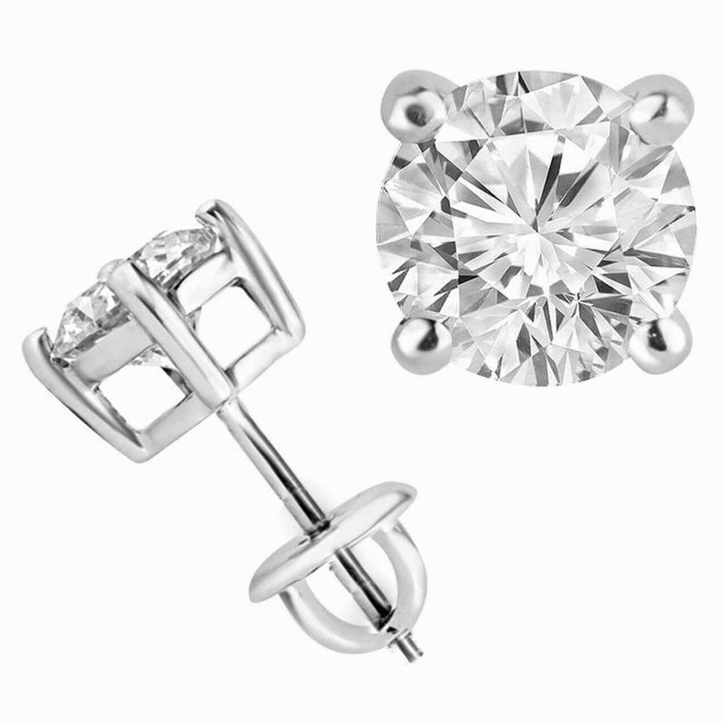 Diamond Solitaire Studs Earrings