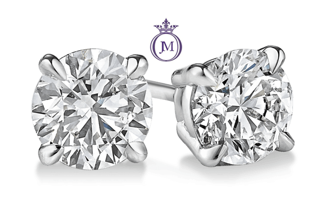 Diamond Solitaire Studs Earrings 